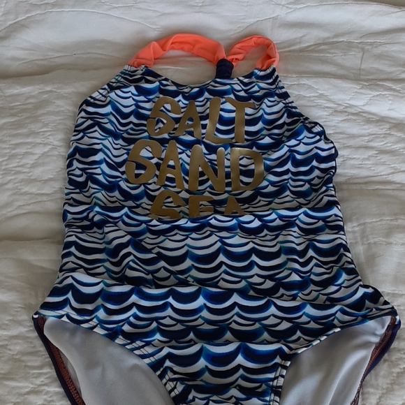 "Salt, sand, sea" Girl's swimsuit - Picture 2 of 3